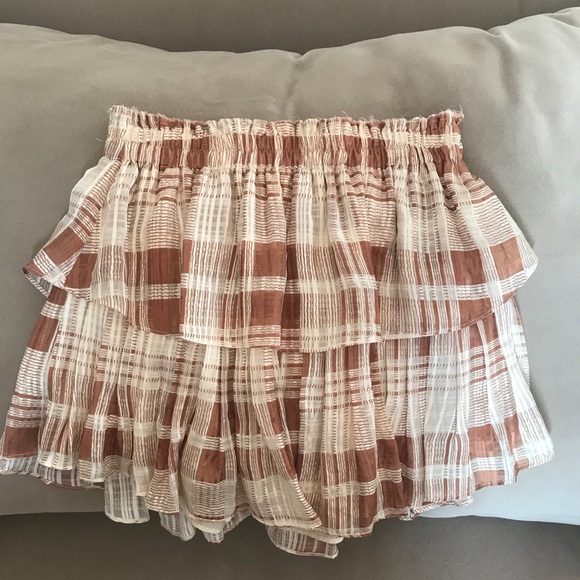 LoveShackFancy Ruffle Mini Skirt in Acorn - RARE - Picture 2 of 3